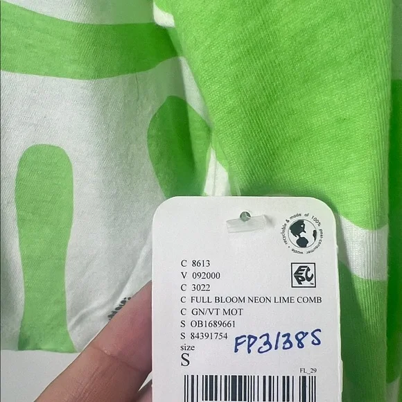 Free People - NWT Full Bloom Bright Neon Crewneck Long Sleeve Blouse Size Small - Picture 8 of 12